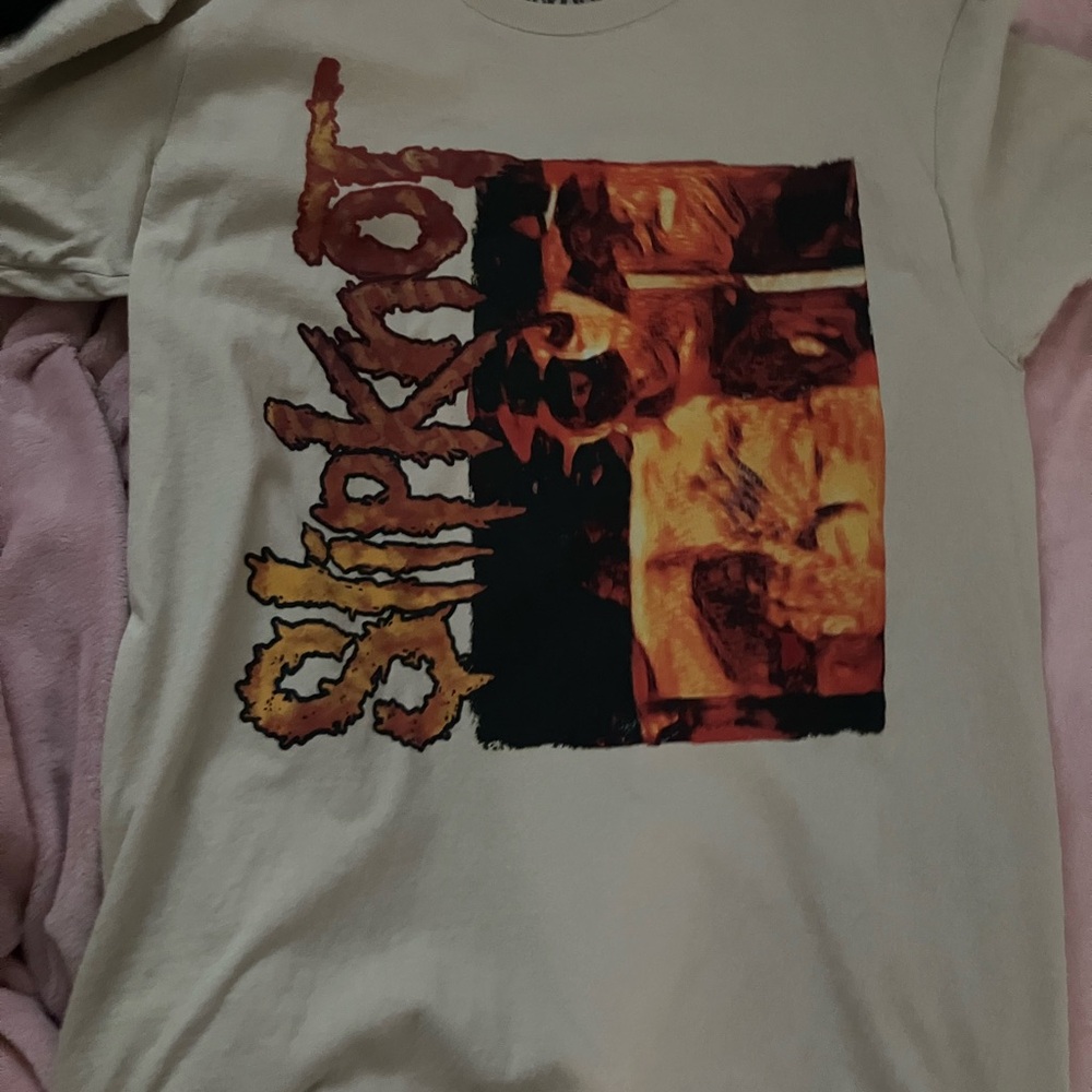 Hot Topic Slipknot Graphic Tee - Cream and Orange
